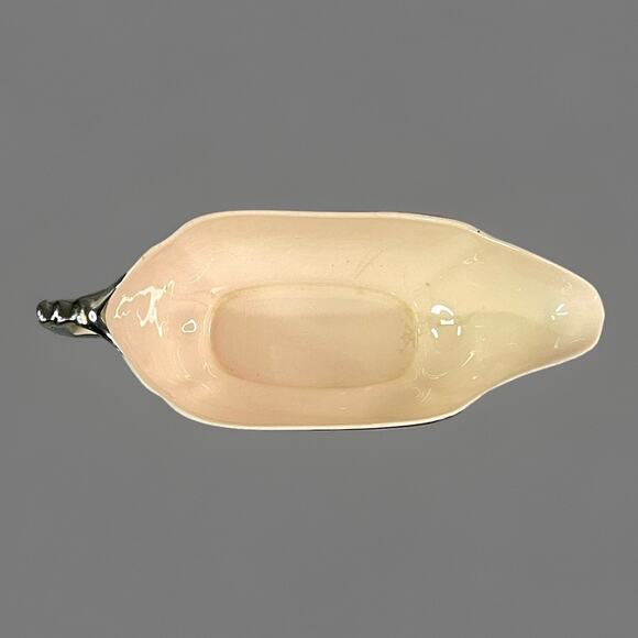 Limoges Peach Blo Ritz Platinum Gravy Boat Seabring Ohio Platinum Etching Trim - Picture 5 of 9